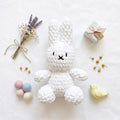 Crochet White Bunny Toy | Handmade Classic Storybook Rabbit | Soft Stuffed Amigurumi Bunny Doll | Baby Shower Gift Nursery Decor Kids Plush