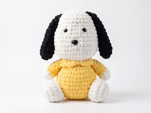 Crochet Dog Toy | Handmade Amigurumi Puppy Plush | Soft Chenille Stuffed Animal | Baby Shower Gift | Kids Toy | 15 Inch