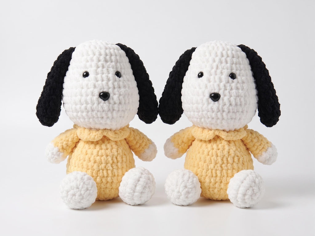 Crochet Dog Toy | Handmade Amigurumi Puppy Plush | Soft Chenille Stuffed Animal | Baby Shower Gift | Kids Toy | 15 Inch